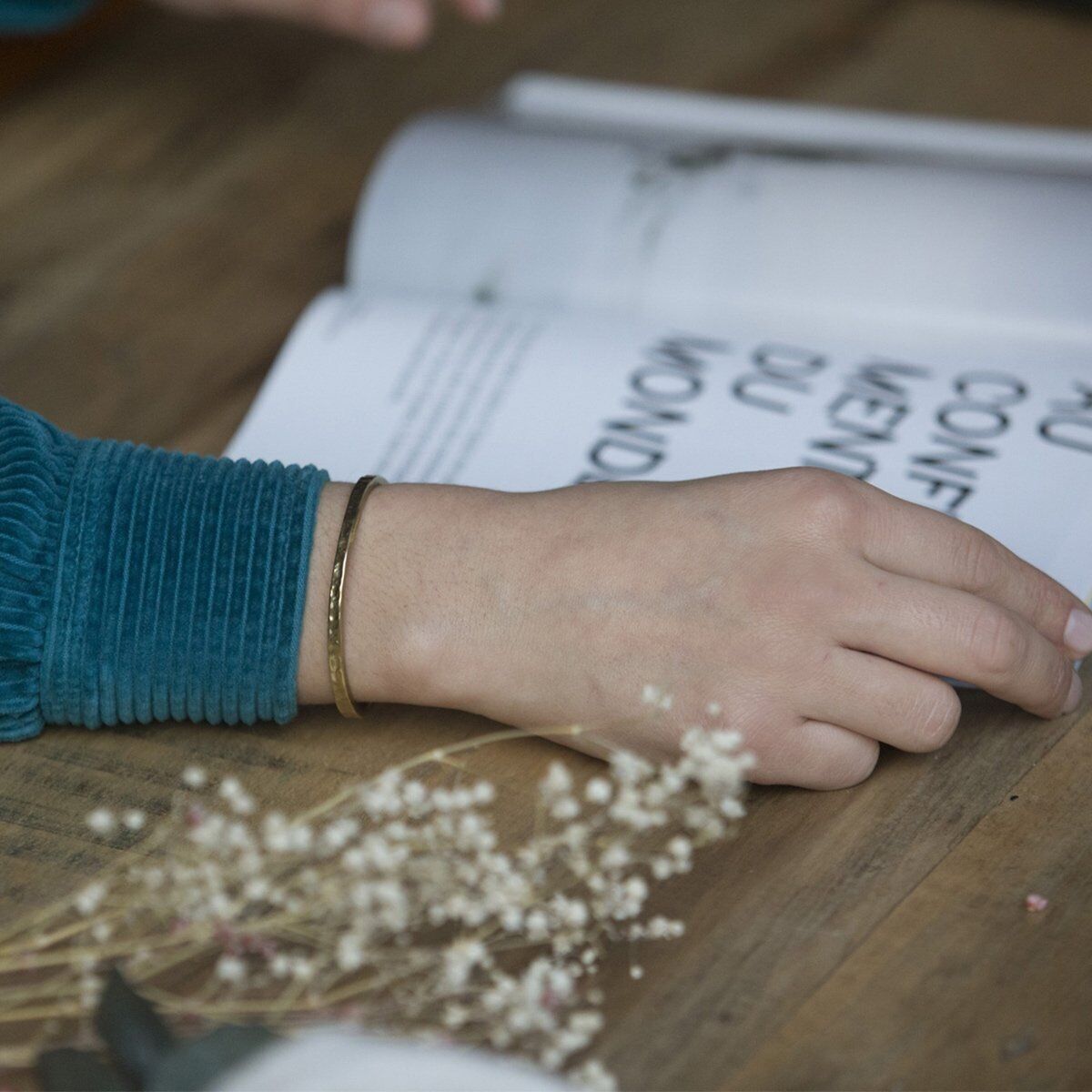 Bracciale martellato fine - Placcato oro
