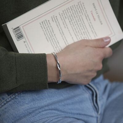 Brazalete retorcido - Plata