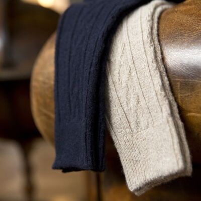 Dúo de calcetines para hombre en lana y cashmere