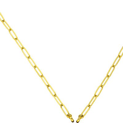 Glamour - cadena ancla - eslabón largo 50cm acero inoxidable - oro