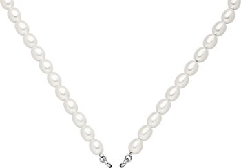 Glamour - collier de perles 50cm en acier inoxydable