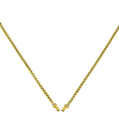 Glamour - catena treccia 50cm acciaio inossidabile - oro