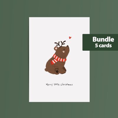 Christmas cards bundle (5 cards)