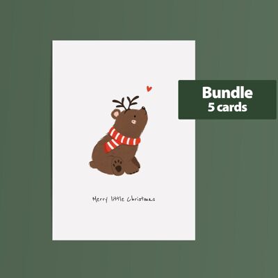 Christmas cards bundle (5 cards)