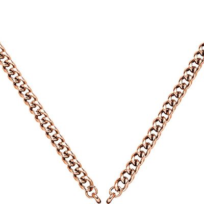 Glamour - gourmette 50cm acier inoxydable - rosé