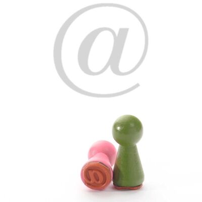 Motivstempel Titel: Ministempel @ (at)