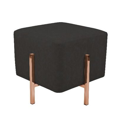 Pouf / Hocker Lizia 310 Schwarzgrau / Kupfer