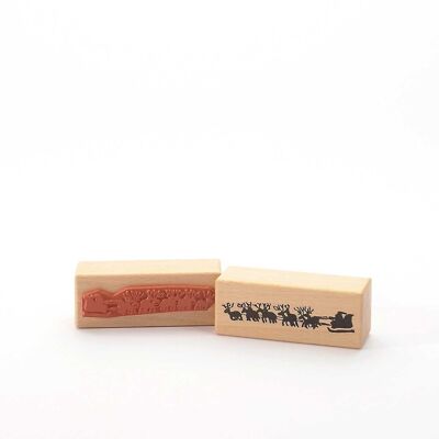 Motive stamp title: reindeer sleigh