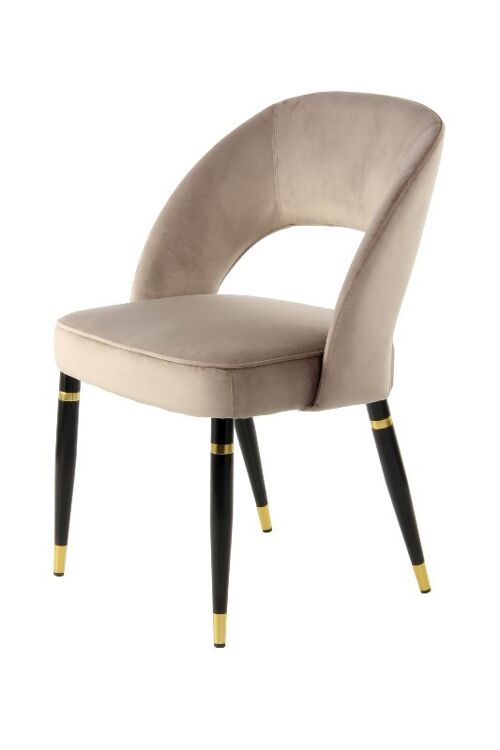 Buy wholesale Chair Courtney 525 gold of 2 taupe set 