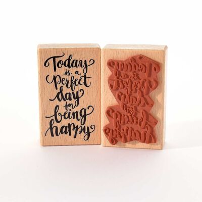 Motif stamp title: Today is a perfect day for being happy