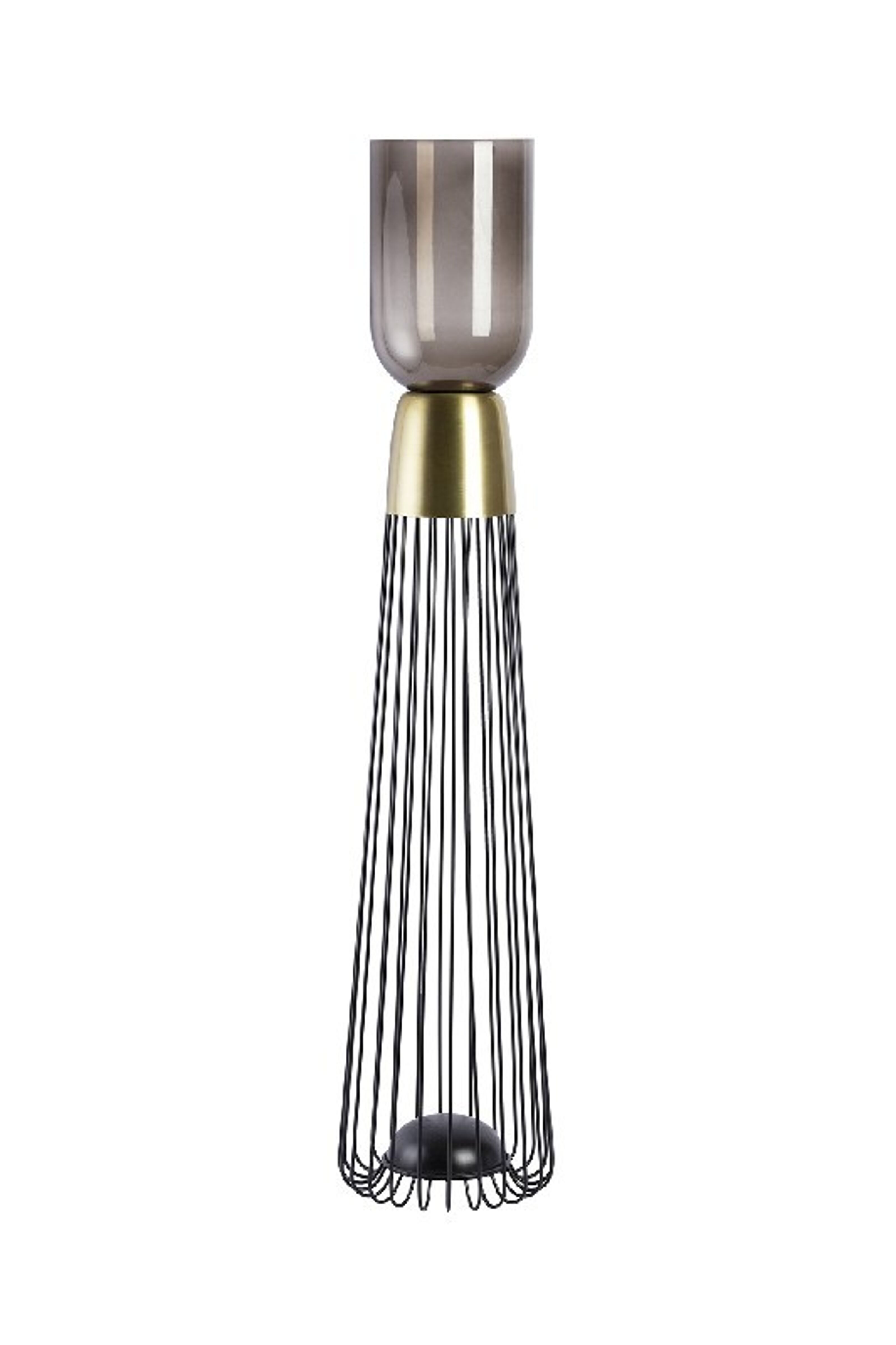 Buy wholesale Floor candlestick Malibu 125 Black / Gold | Kerzenständer