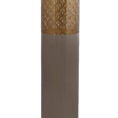 Bodenvase Art Deco 1115 Taupe / Gold