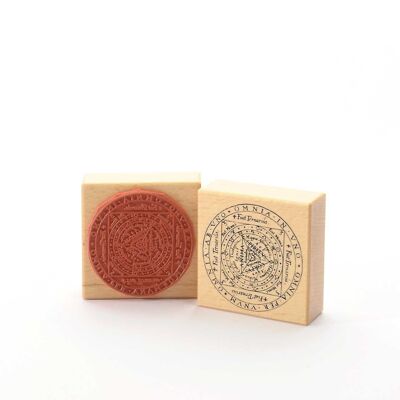 Motif stamp title: The four elements earth, fire, air and water