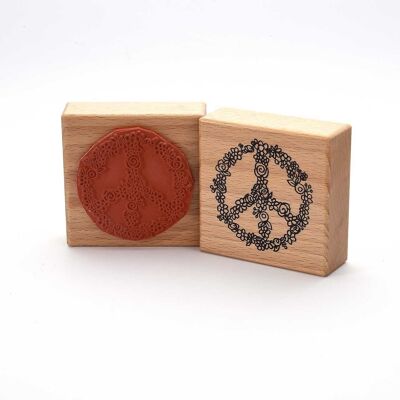 Motif stamp Title: Flowery Peace Sign