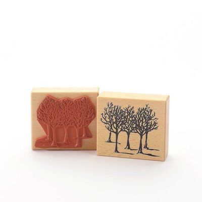 Titre du timbre motif : Les arbres d'hiver de Judi-Kin