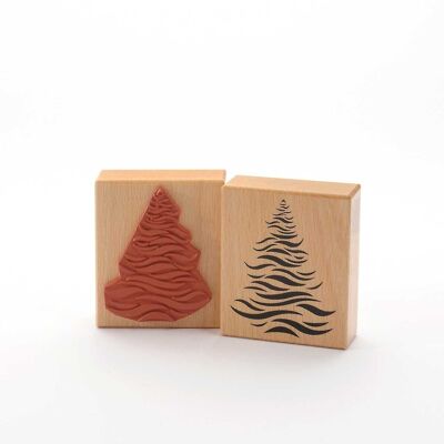 Motif stamp title: Christmas tree in waves