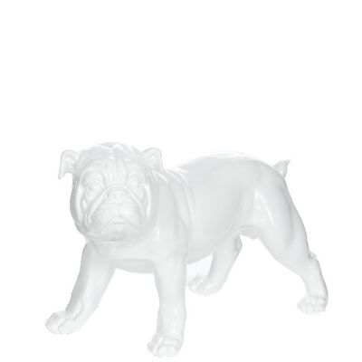 Skulptur Bulldog 21-J Weiß