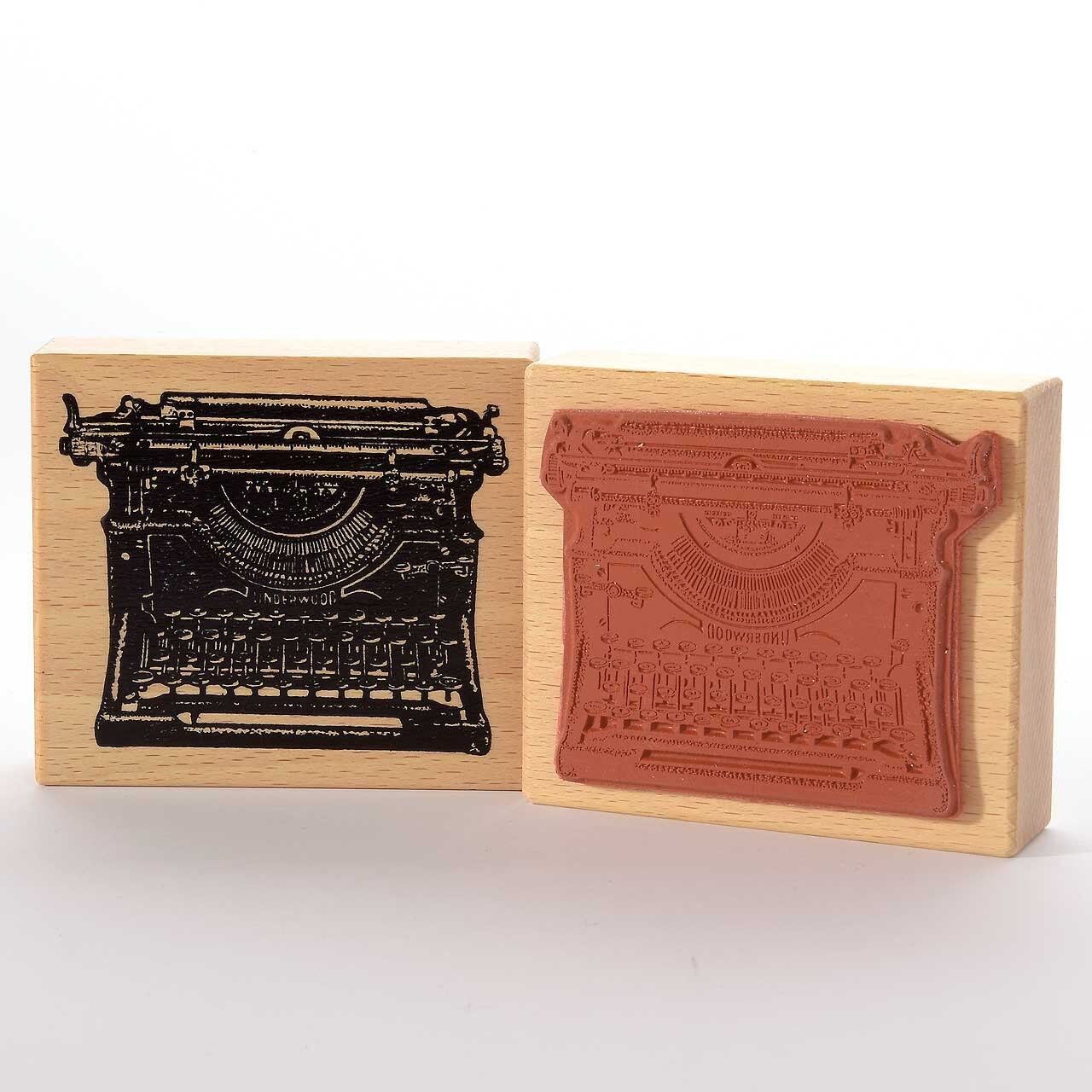 Titolo timbro motivo: macchina da scrivere Judi-Kins Underwood