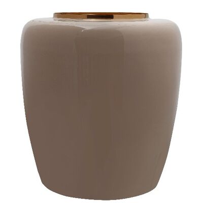 Vase Art Deco 125 Taupe / Gold