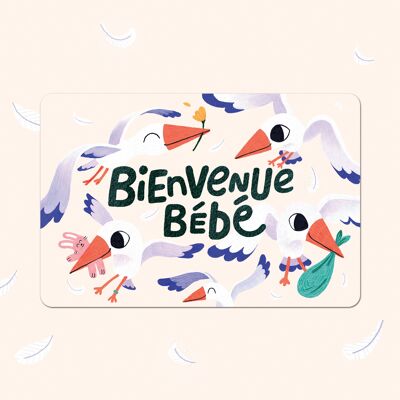 Tarjeta de nacimiento "Bienvenido bebé"