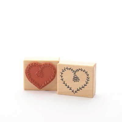 Motif stamp Title: Heart with blossom