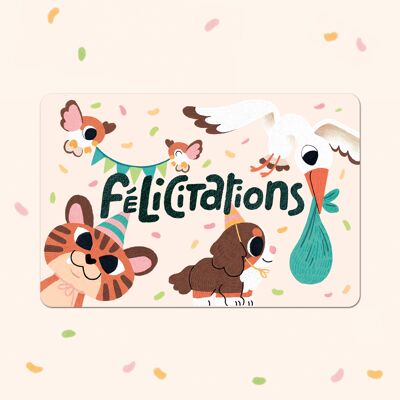 Birth card "Congratulations"