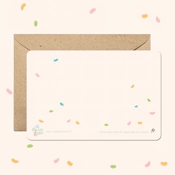 Carte postale "Joyeux anniversaire" avec enveloppe 2