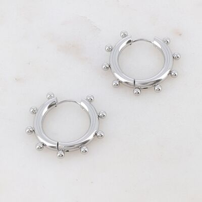 Keano M Hoop Earrings - Silver