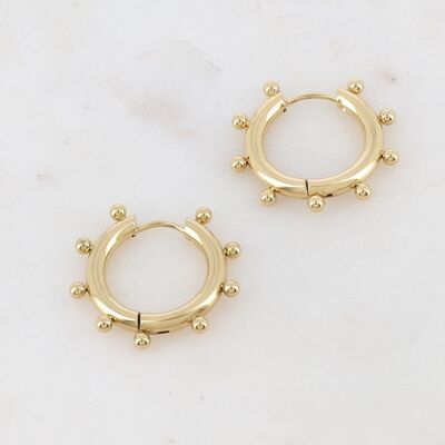 Keano M Hoop Earrings - Gold