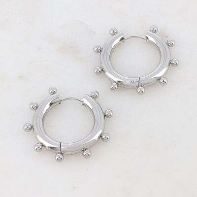 Keano L Hoop Earrings - Silver