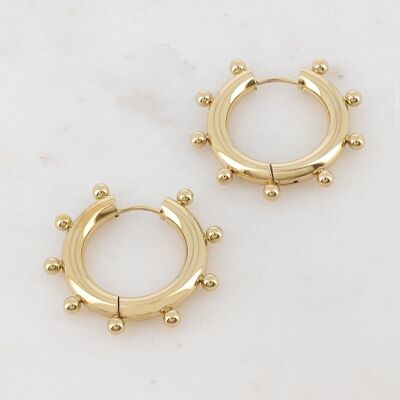 Keano L Hoop Earrings - Gold