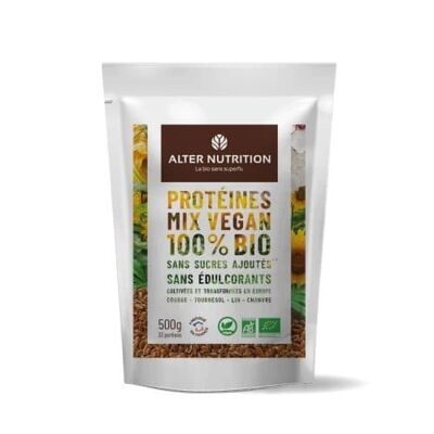 Organic Vegetable Protein - Squash Sunflower Flax Hemp - 500 g bag