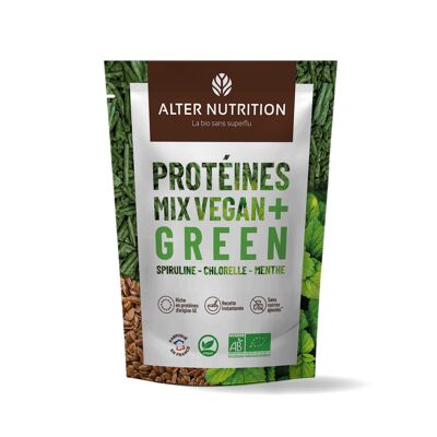 Protéine Vegan Spiruline Chlorelle Menthe - Green - Sachet 1kg