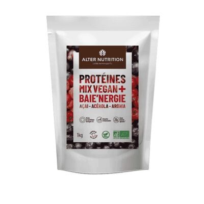 Protéine Végétale Bio Açai Acérola Aronia - Baie'nergie - Sachet 1 kg