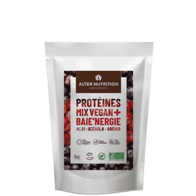 Protéine Végétale Bio Açai Acérola Aronia - Baie'nergie - Sachet 1 kg