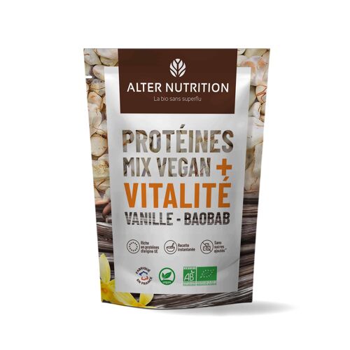 Protéines vegan bio vanille baobab - Vitalité - Sachet 200 g