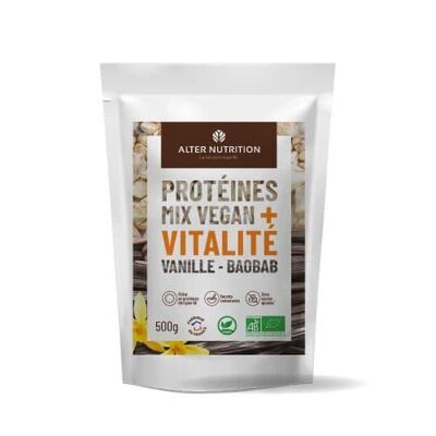 Baobab Vanilla Organic Vegan Protein - Vitality - 500 g bag