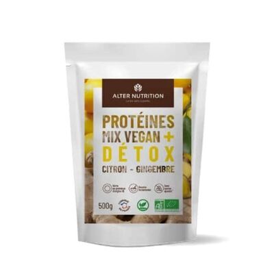 Organic Vegan Protein Ginger Lemon - Detox - Sachet 500 g