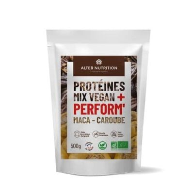 Organic Vegan Protein Maca Carob - Perform - Sachet 500 g