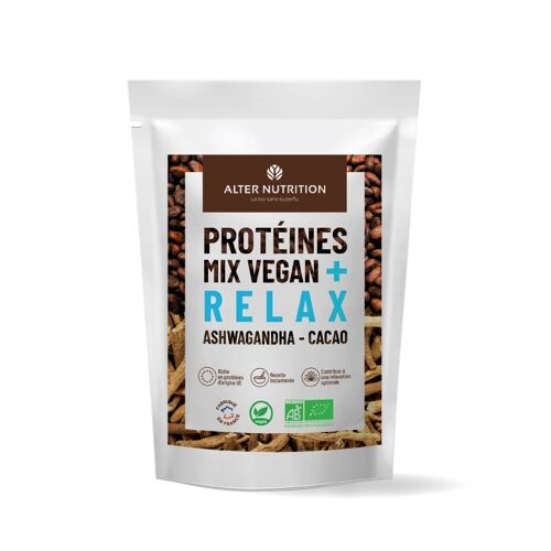 Protéine Végétale Bio Ashwagandha Cacao - Relax - Sachet 500 g