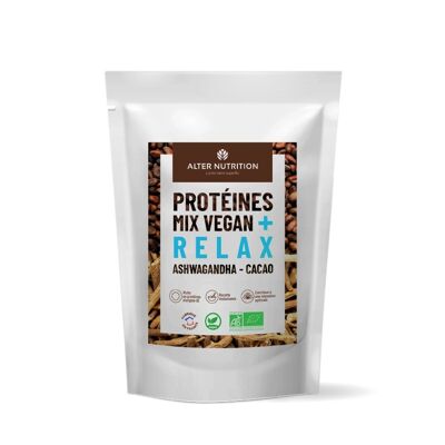 Protéines végétales à l'Ashwagandha et au Cacao - Sachet 1Kg