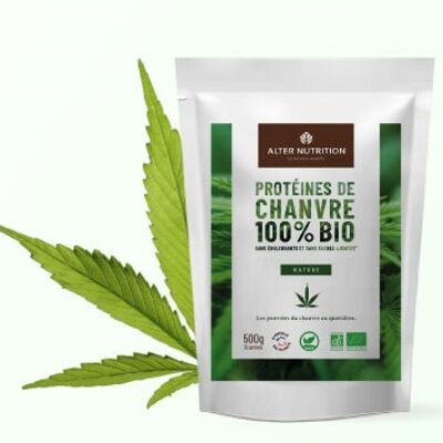 Vanilla organic hemp protein - 1 kg bag