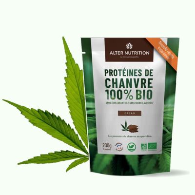 Chocolate Organic Hemp Proteins - 200 g bag