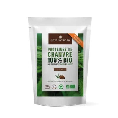 Chocolate organic hemp protein - Sachet 500 g