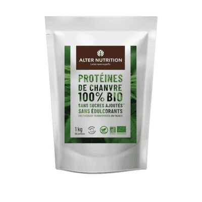 Proteína de cáñamo orgánico de cacao - bolsa de 1 kg
