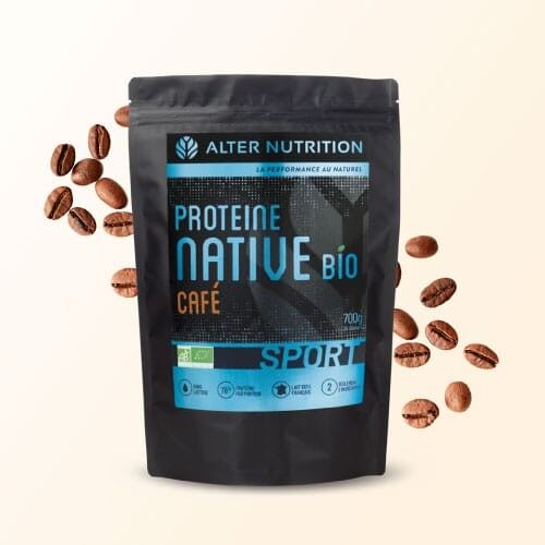 Protéine whey native bio café - Sachet 700 g