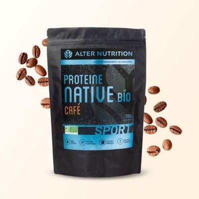 Organic native whey protein coffee - Sachet 700 g