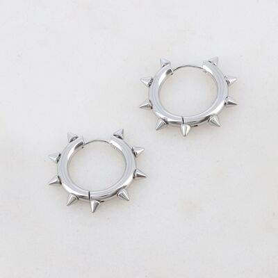 Elorie M Hoop Earrings - Silver