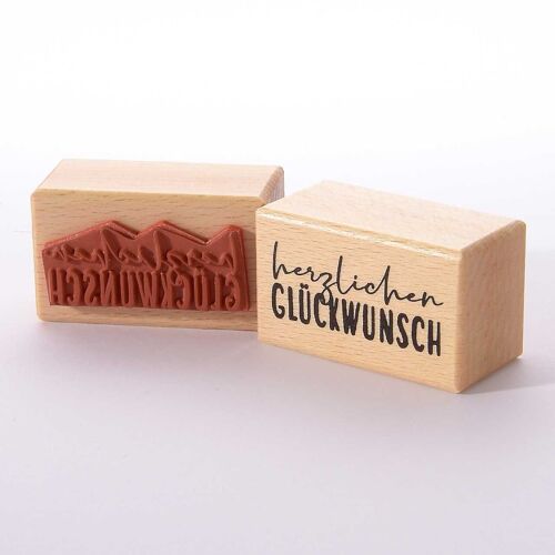 Motivstempel Titel: herzlichen Glückwunsch