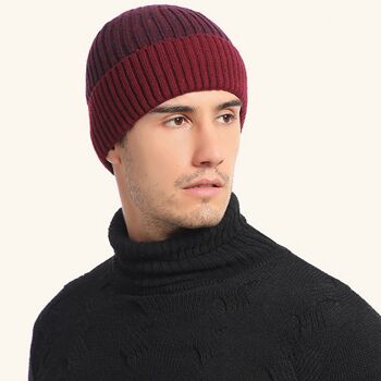 Bonnet d'hiver en tricot chaud pour hommes 1